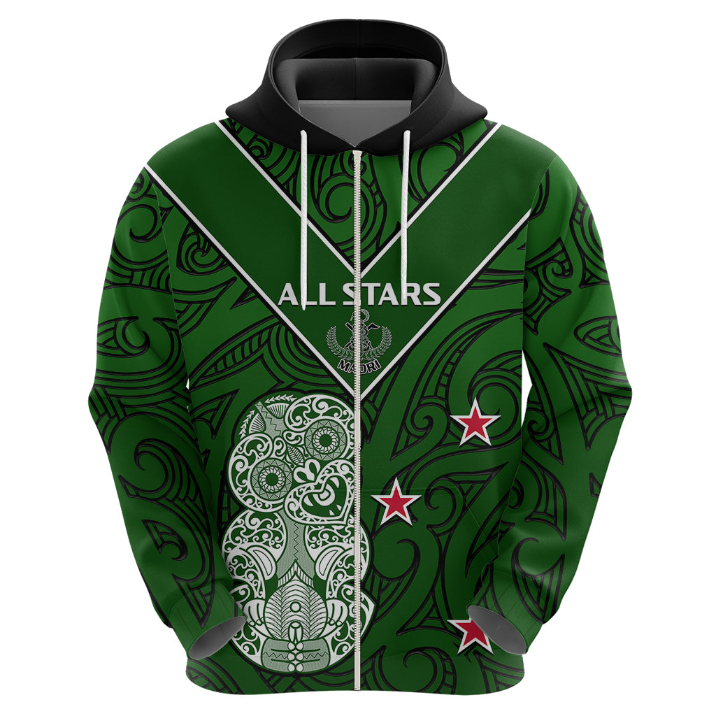 (Custom Text and Number) Aotearoa Rugby Hoodie All Stars New Zealand Tiki Maori LT14 - Polynesian Pride