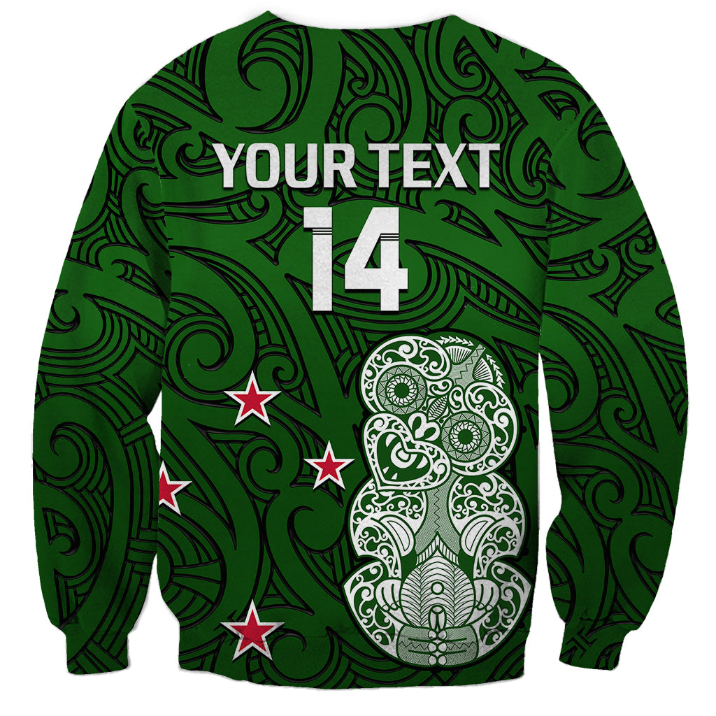 (Custom Text And Number) Aotearoa Rugby Sweatshirt All Stars New Zealand Tiki Maori LT14 - Polynesian Pride