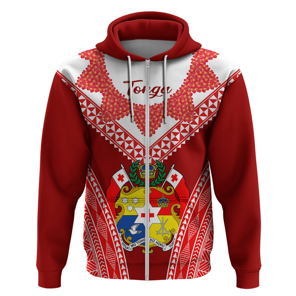 Tonga Heilala Flowers Hoodie Tongan Ngatu White Special Verison LT14 - Polynesian Pride