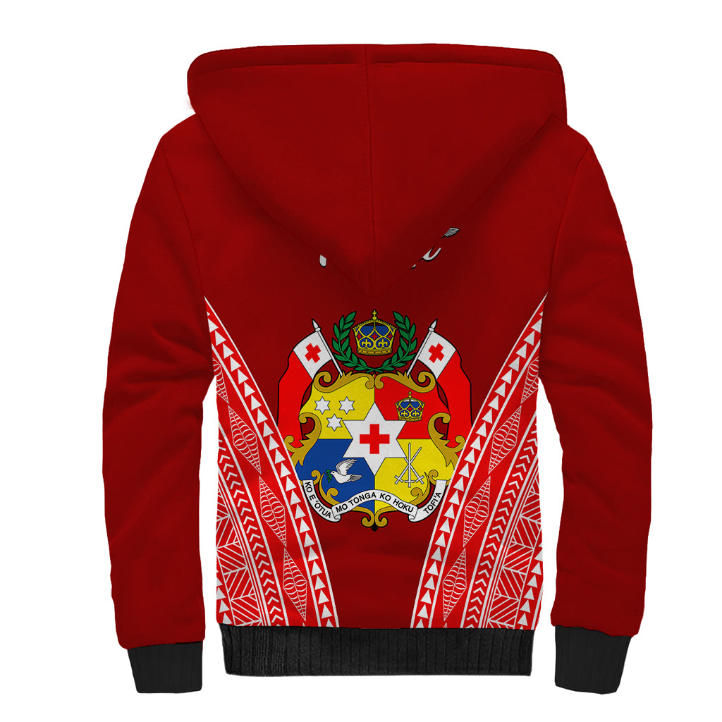 Tonga Heilala Flowers Sherpa Hoodie Tongan Ngatu White Special Verison LT14 - Polynesian Pride