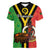 (Custom Personalised) Vanuatu Women V Neck T Shirt Kava Bowl Mix Sand Drawing Flag Style LT14 - Polynesian Pride