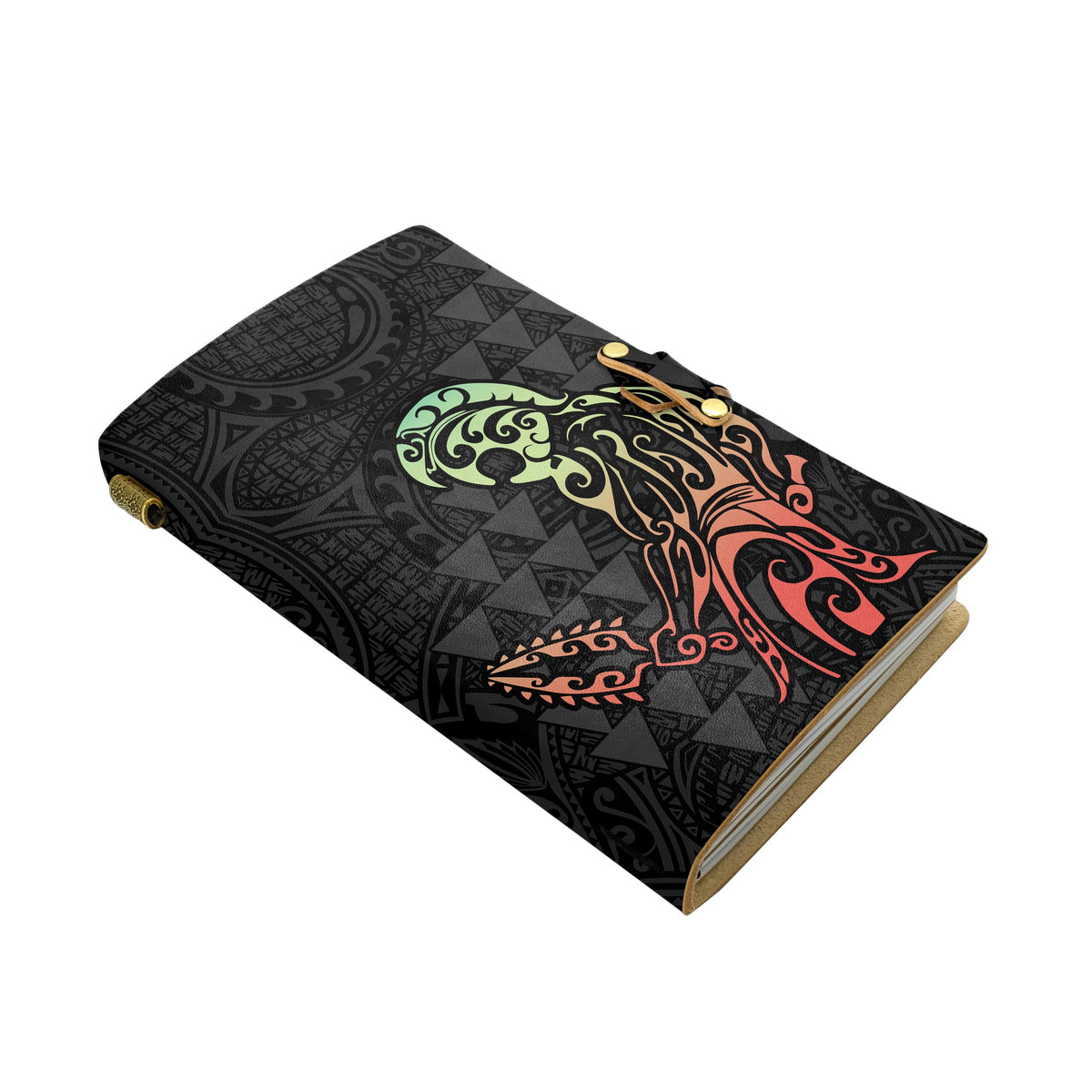 Hawaii Warrior Polynesian Leather Notebook - Polynesian Pride