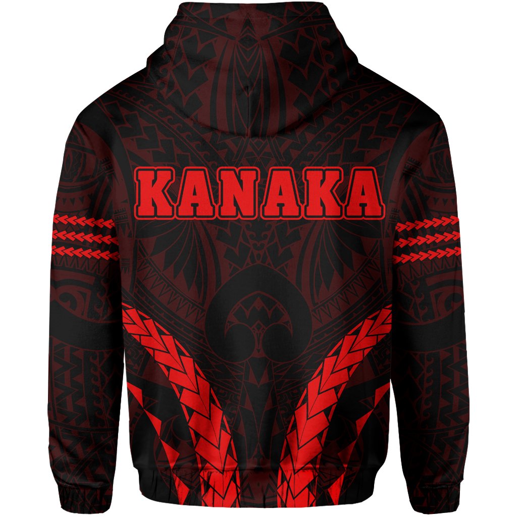 Polynesian Kakau Kanaka Map Hawaii Hoodie Sport Style Version 2.0 Red - Polynesian Pride