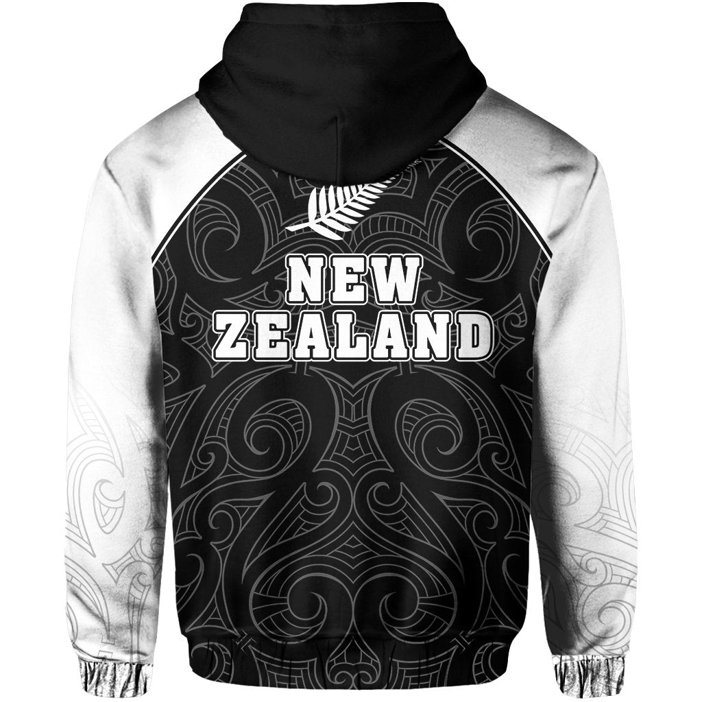New Zealand Silver Fern Rugby Maori Hoodie Ciara Style - Polynesian Pride