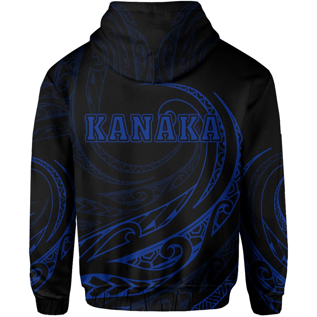 Kanaka Zipper Hoodie Frida Style Blue - Polynesian Pride