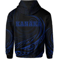 Kanaka Zipper Hoodie Frida Style Blue - Polynesian Pride