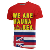 Hawaii T Shirt Flag Mauna Kea - Polynesian Pride