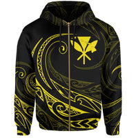 Kanaka Zipper Hoodie Frida Style Yellow - Polynesian Pride