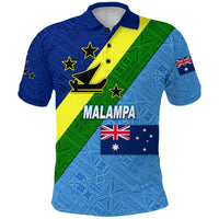Tully Queensland Vanuatu Malampa and Australia Flag Polo Shirt Simple Style LT8 Blue - Polynesian Pride