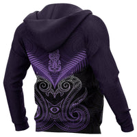 Maori Manaia New Zealand Hoodie Purple - Polynesian Pride
