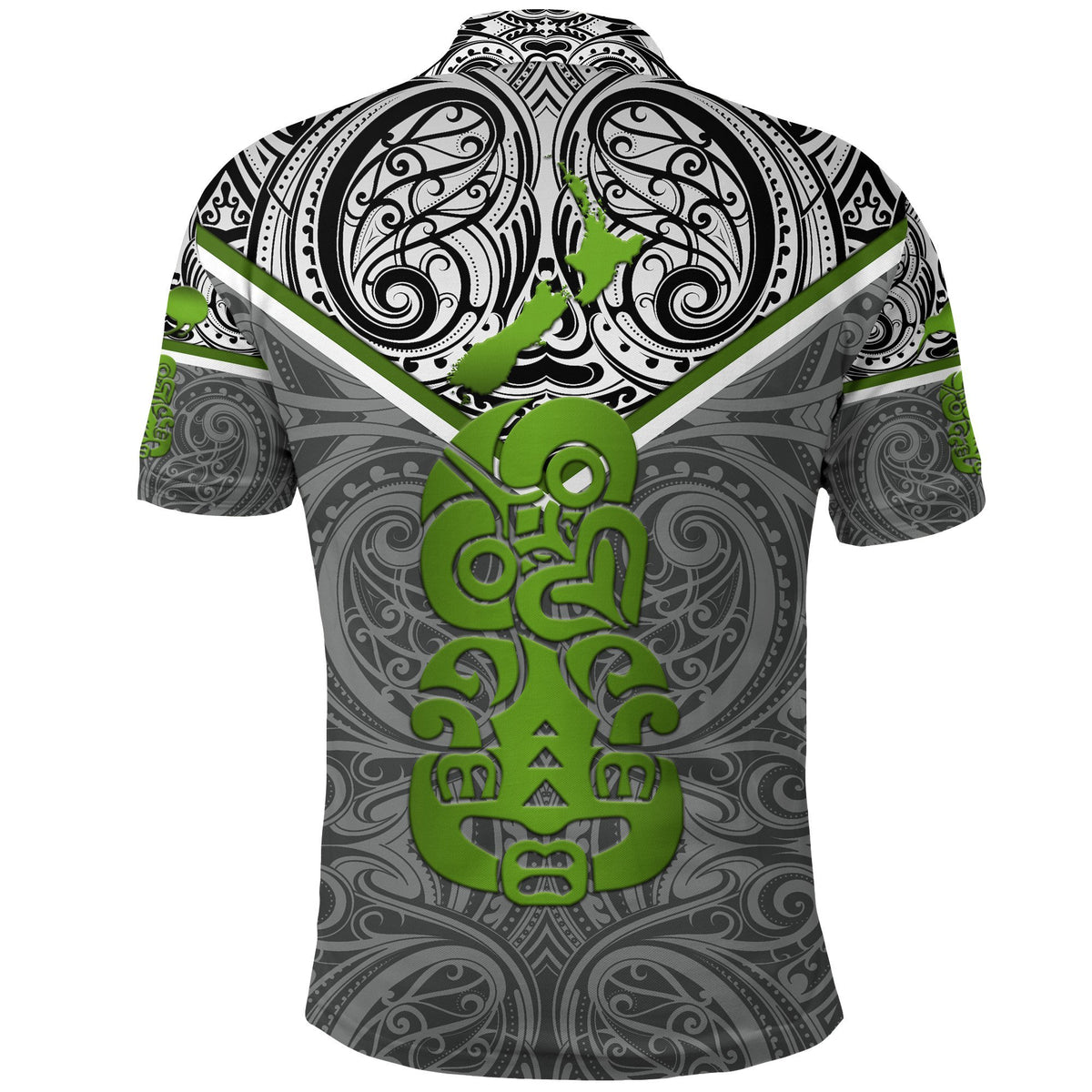 Combo Polo Shirt and Men Short New Zealand Maori Rugby Pride Version - Gray - Polynesian Pride