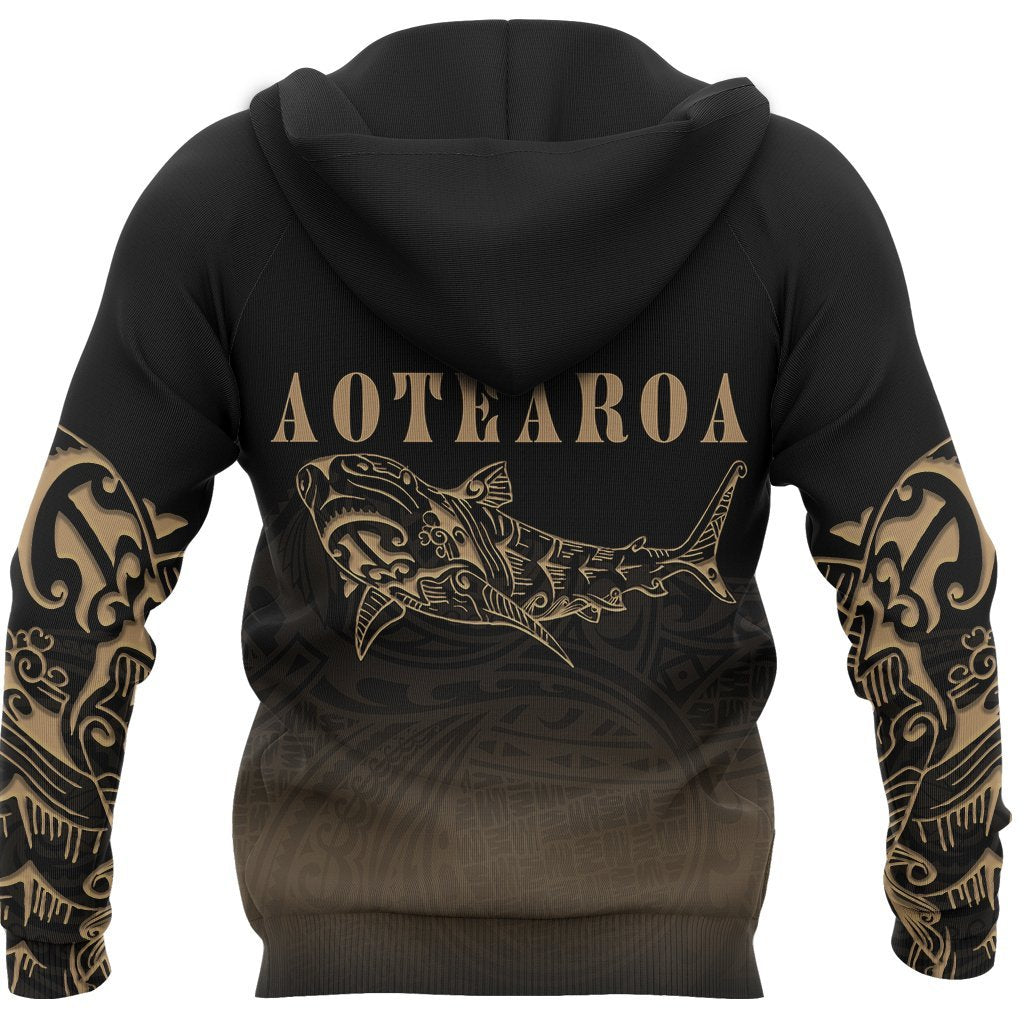 Maori Shark Tattoo Hoodie - Polynesian Pride