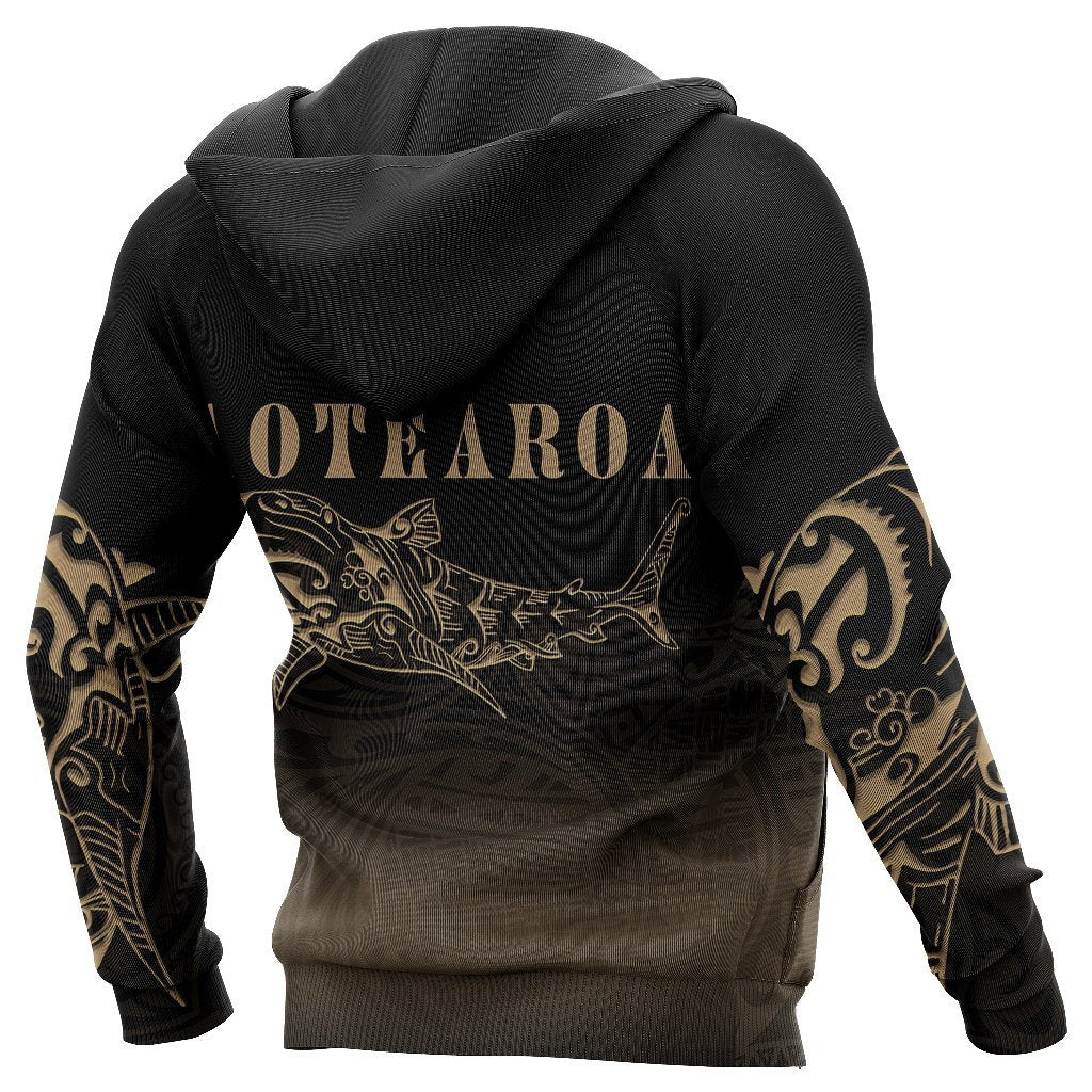 Maori Shark Tattoo Hoodie - Polynesian Pride