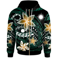 Marshall Islands Zip Hoodie Spring Style Black Color Unisex Black - Polynesian Pride