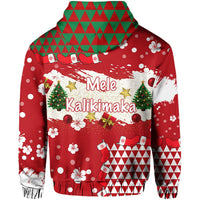 Hawaii Mele Kalikimaka Chrismas Hoodie (Zip up) Ghea Style - Polynesian Pride
