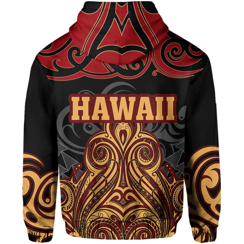Hawaii Warrior Polynesian Hoodie (Zip up) Stock Style - Polynesian Pride