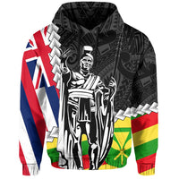 Hawaii Two Flag Kanaka Maoli King Polynesian Hoodie - Polynesian Pride