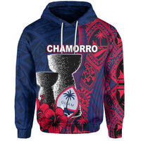 Custom Guam Chamorro Hoodie Flag Color Style LT6 Blue - Polynesian Pride