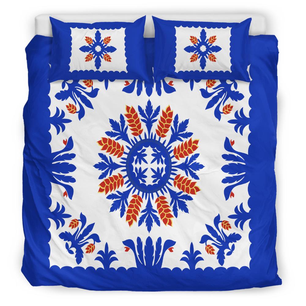 Hawaiian Quilt Heliconia Flowers Bedding Set - AH - Polynesian Pride