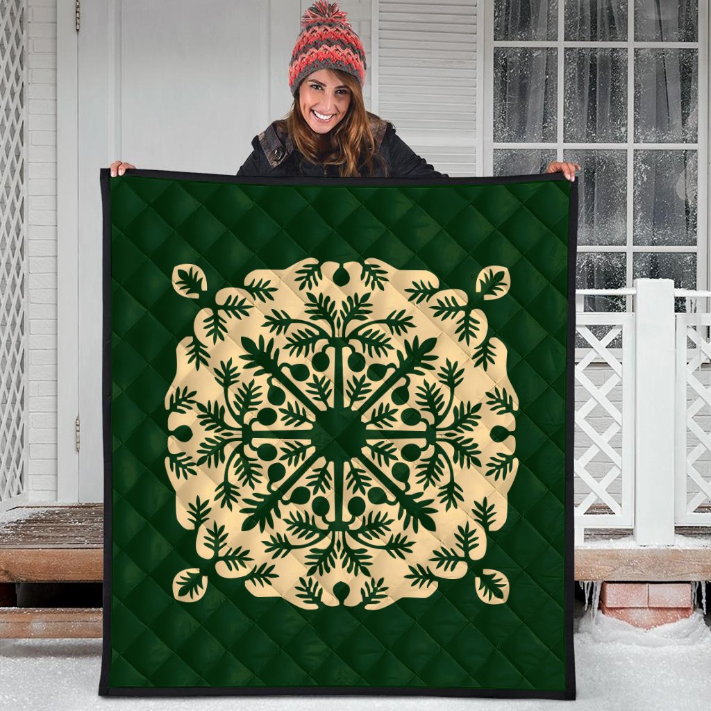 Hawaiian Quilt Alpinia Purpurata Premium Quilt - AH - Polynesian Pride