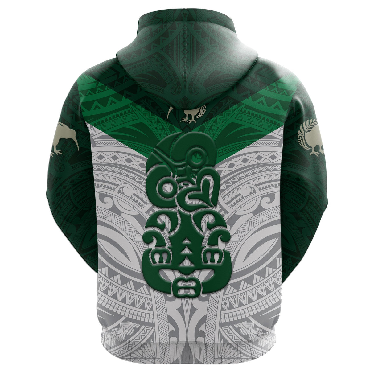 Aotearoa Rugby Zip Hoodie Maori Kiwi - Polynesian Pride