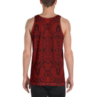 Polynesian Lauhala Mix Red - Hawaii Men's Tank Top - Polynesian Pride