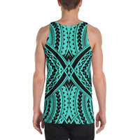 Polynesian Tradition Turquoise - Hawaii Men's Tank Top - Polynesian Pride