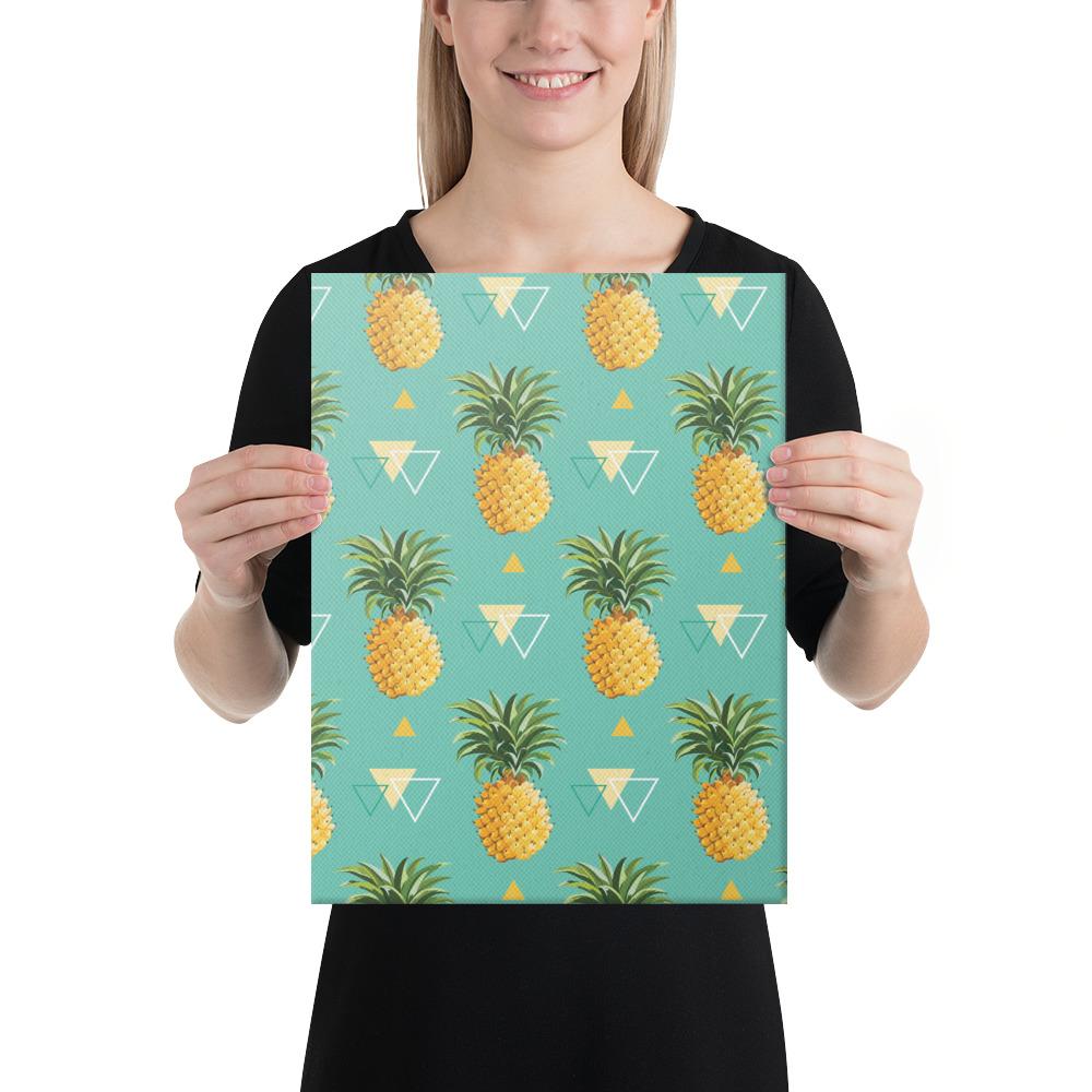 Pineapple Morden Canvas 12x16 Canvas White - Polynesian Pride