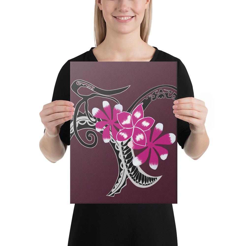 Plumeria Polynesia Pink Canvas 12x16 Canvas Pink - Polynesian Pride