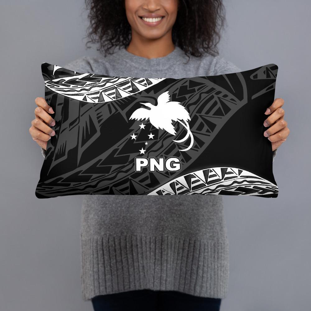 Papua New Guinea Polynesian Pillow - Black Seal Pillows 20×12 Black - Polynesian Pride