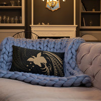 Papua New Guinea Polynesian Basic Pillow - Gold Tribal Wave - Polynesian Pride