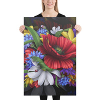 Hibiscus Flower Beautiful Canvas 24x36 Canvas White - Polynesian Pride