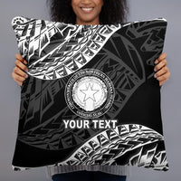 Northern Mariana Islands Custom Personalised Polynesian Pillow - Black Seal - Polynesian Pride