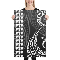 Hawaiian Map Polynesian Canvas White 24x36 Canvas White - Polynesian Pride