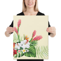 Wonderful Hibiscus Flower Canvas 16x20 Canvas White - Polynesian Pride