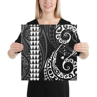 Hawaiian Map Polynesian Canvas White 16x16 Canvas White - Polynesian Pride