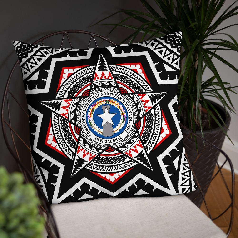Northern Mariana Islands Pillow - Mandala Star Patterns - Polynesian Pride