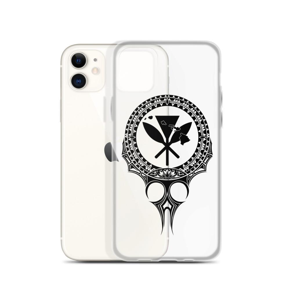Kanaka Maoli Iphone Case The Eyes Black AH iPhone 11 Phone Case Black - Polynesian Pride