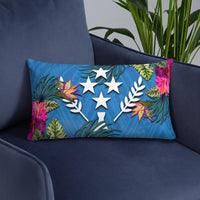 Kosrae Polynesian Pillow - Hibiscus Surround - Polynesian Pride