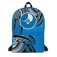 Yap Micronesia Backpack - Tattoo Pattern Blue - Polynesian Pride