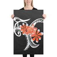 Plumeria Polynesia Orange Canvas 24x36 Canvas Orange - Polynesian Pride