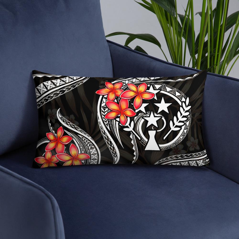 Kosrae Micronesian Pillow - White Plumeria - Polynesian Pride