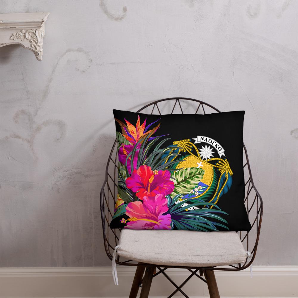 Nauru Polynesian Basic Pillow - Tropical Bouquet - Polynesian Pride