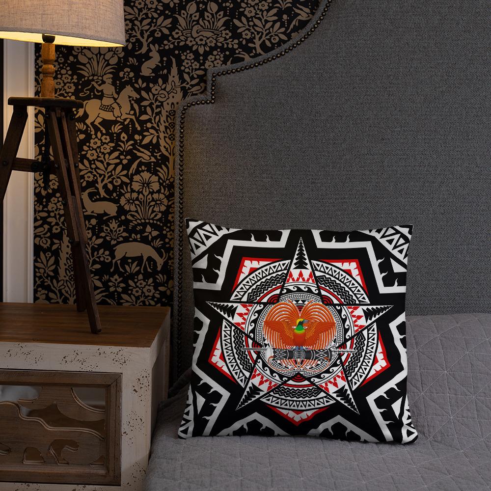 Papua New Guinea Pillow - Mandala Star Patterns - Polynesian Pride