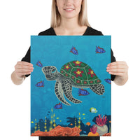 Sea Cartoon Canvas 16x20 Canvas White - Polynesian Pride