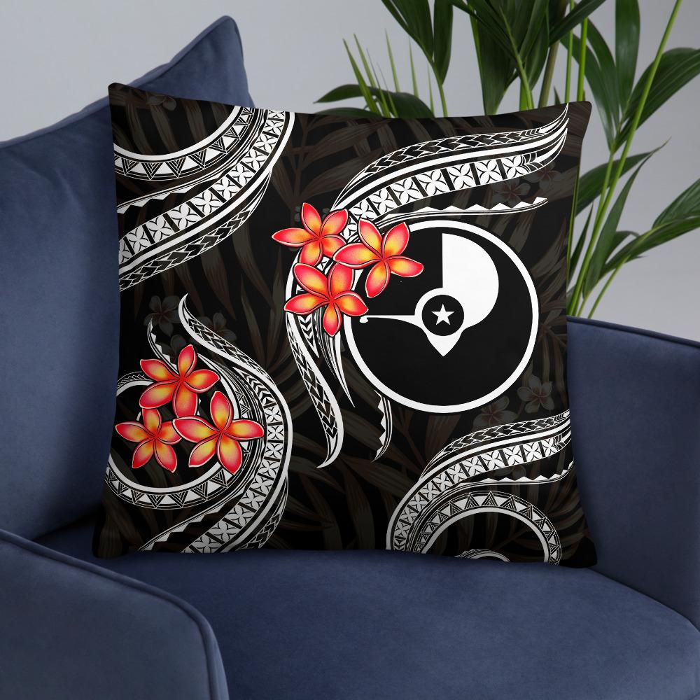 Yap Micronesian Pillow - White Plumeria - Polynesian Pride
