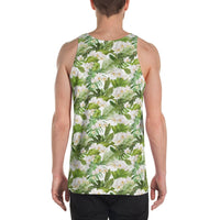 Tropical Plumeria White Hawaii Men's Tank Top AH - Polynesian Pride