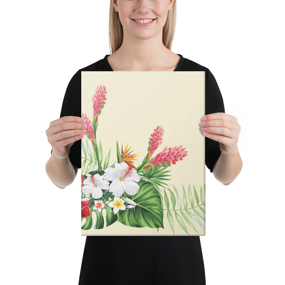 Wonderful Hibiscus Flower Canvas 12x16 Canvas White - Polynesian Pride