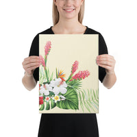 Wonderful Hibiscus Flower Canvas 12x16 Canvas White - Polynesian Pride