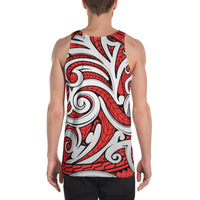 Polynesian Maori Ethnic Ornament Red - Hawaii Men's Tank Top - Polynesian Pride